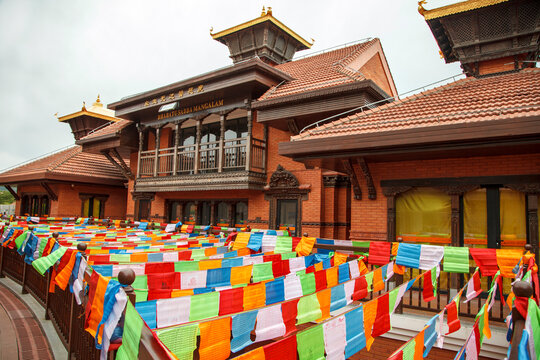 China, Hainan Island, Sanya, - December 1, 2018: Nanshan Buddhist Cultural Park, editorial.