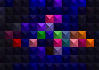 Obraz premium Abstract Colorful Geometrical Artwork,Abstract Graphical Art Background Texture,Modern Conceptual Art,Synthwave Aesthetic Poster Print, 3D Rendering