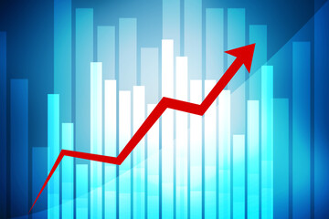 2d rendering stock market online business background