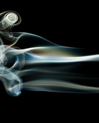 Naklejka premium Smoke on black background