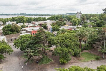 Panoramic view of Colonia, Uruguay, from the viewpoint at the lighthouse