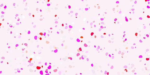 Fototapeta premium Light pink, yellow vector pattern with abstract shapes.