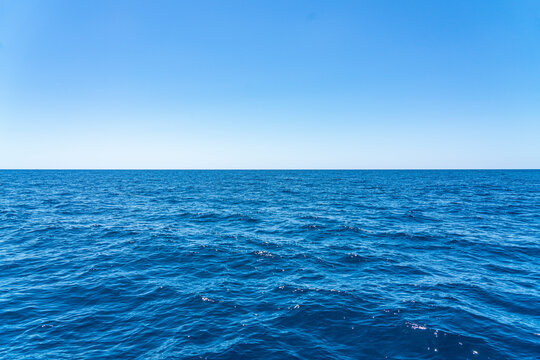 Minimal view of blue sea and sky, Montenegro