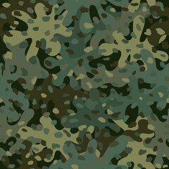 Fototapeta premium Texture military camouflage seamless pattern. Army and hunting texture