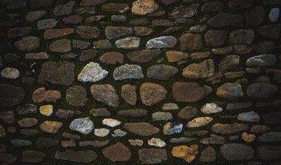 background which the structure of stone paving