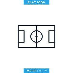 Soccer, Football Field Icon Vector Design Template