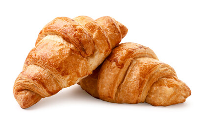 Fresh croissant on a white background. Isolated - 366135713