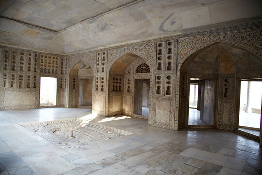 India, Agra - February 10, 2013: Shish Mahal (Glass Palace), Agra Fort, Agra, editorial.