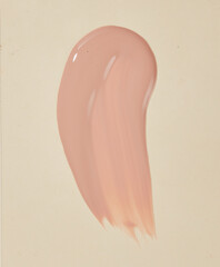 Cosmetic Foundation Primer Swatch Smear Texture on Offwhite background