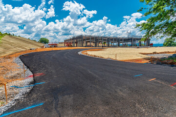 New Blacktop At Commercial Construction Site