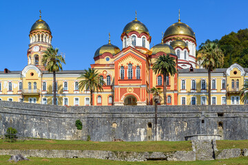 Naklejka premium New Athos monastery, famous landmark, Abkhazia