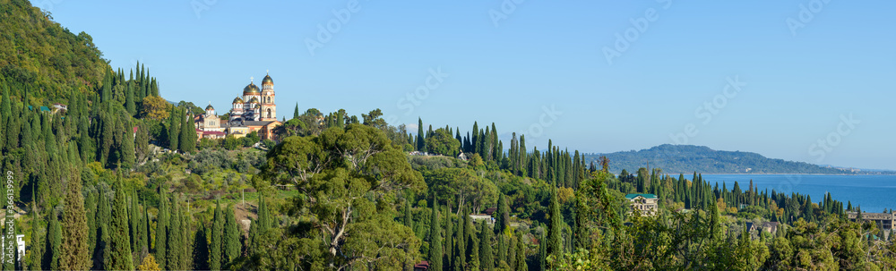 Wall mural Panoramic view of New Athos, Gudauta raion, Abkhazia