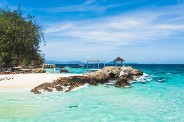 Maiton Island, The beach on the island of maiton. gazebo for meditation