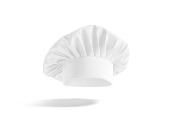 Fototapeta Blank white toque chef hat mockup, no gravity obraz