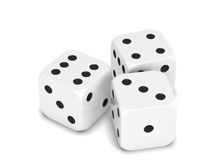 Plastic gaming dice