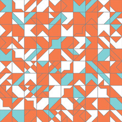 Intricate geometrical vector seamless pattern design