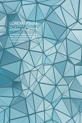 Brochure cover template vector design with triangles.