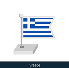 Greece Table Flag