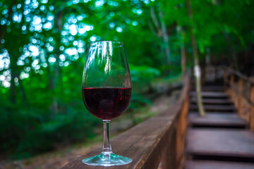 A glass in nature