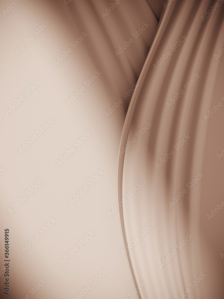 Poster minimal background for soft and smooth concept. cream ripple surface background. 3d rendering illust