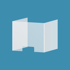 Spit Guard, Sneed Guard, Virus Protection, Infection Guard, Plastic Guard Vector Illustration Background