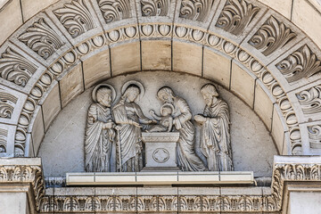 Obraz premium Saint Nicholas Cathedral, consecrated in 1875, located on site of the church built in 1252 and dedicated to St. Nicholas. Monte Carlo, Principality of Monaco.