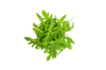Ruccola or rocket leaf isolated on white background