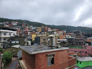 Fototapeta na wymiar Coastal village in northern Taiwan