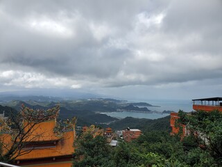 Obraz premium Coastal village in northern Taiwan