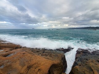 Rocks and coast in northern Taiwan