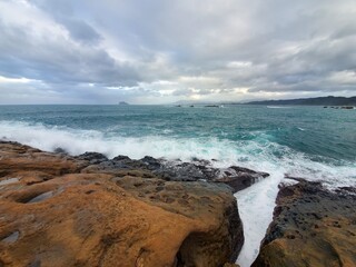 Rocks and coast in northern Taiwan