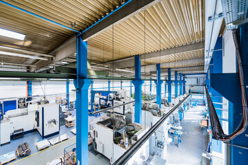 Machinery in factory shop floor