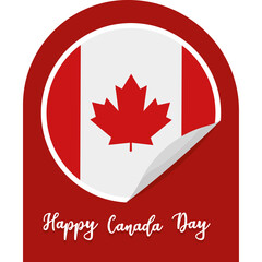 Fototapeta premium Happy canada day card