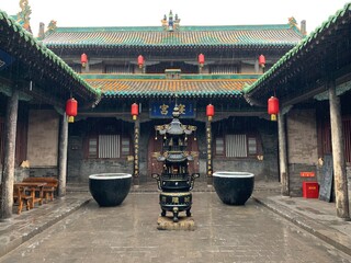 Cour intérieure d'une maison traditionnelle à Pingyao, Chine