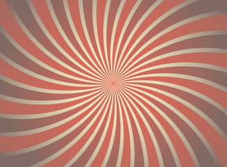 Sunlight retro horizontal background. beige and red color burst background.