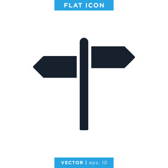 Signpost Icon Vector Design Template. Road sign icon.