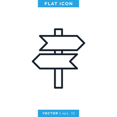Signpost Icon Vector Design Template. Road sign icon.