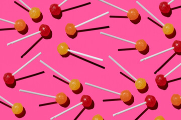Close up of lollipops