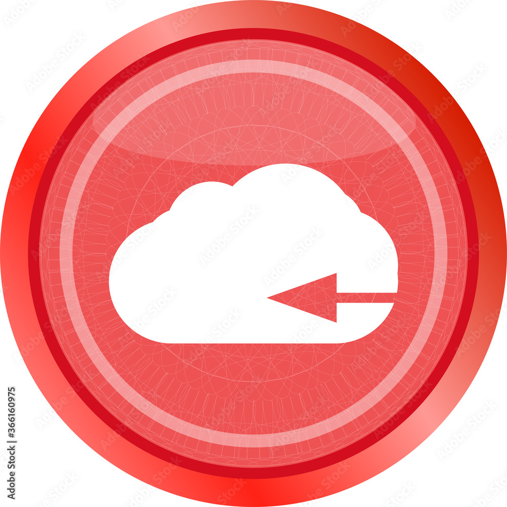 Poster upload from cloud icon. upload button. load symbol
