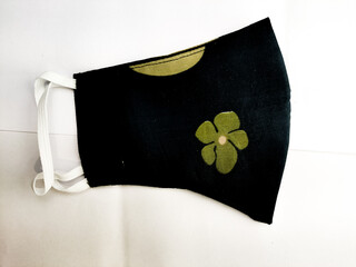 Mask for covering face preventing from corona viruses. Isolated on a white background