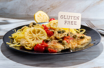 Italian Chicken Piccata Spaghetti