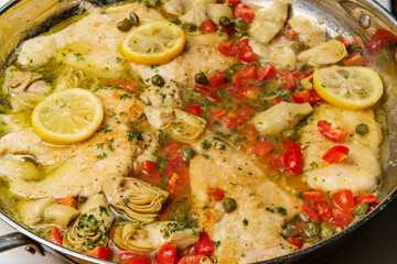Cooking Italian Chicken Piccata