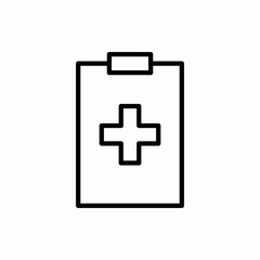 Outline medicine clipboard icon.Medicine clipboard vector illustration. Symbol for web and mobile