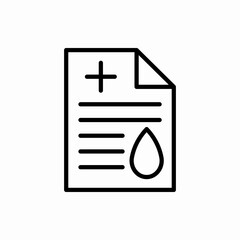 Outline medicine document icon.Medicine document vector illustration. Symbol for web and mobile