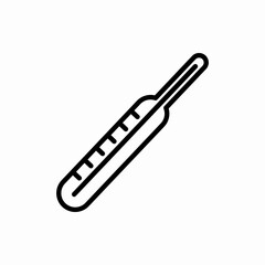 Outline medicine thermometer icon.Medicine thermometer vector illustration. Symbol for web and mobile