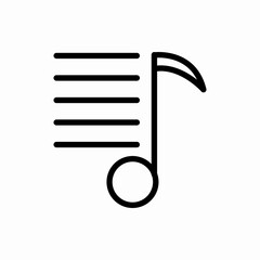 Outline melody list icon.Melody list vector illustration. Symbol for web and mobile