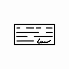 Outline money check icon.Money check vector illustration. Symbol for web and mobile