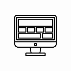 Outline monitor icon.Monitor vector illustration. Symbol for web and mobile