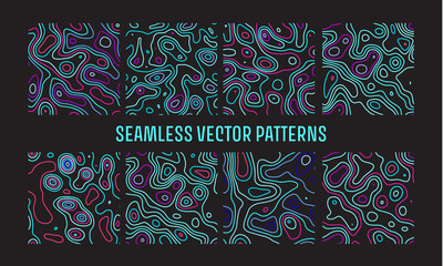 Abstract seamless noise vector for print design. Line vector topography. Marble pattern.