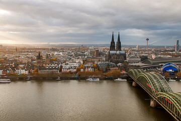 Landscape photographed in Cologne, Germany. Picture made in 2009.